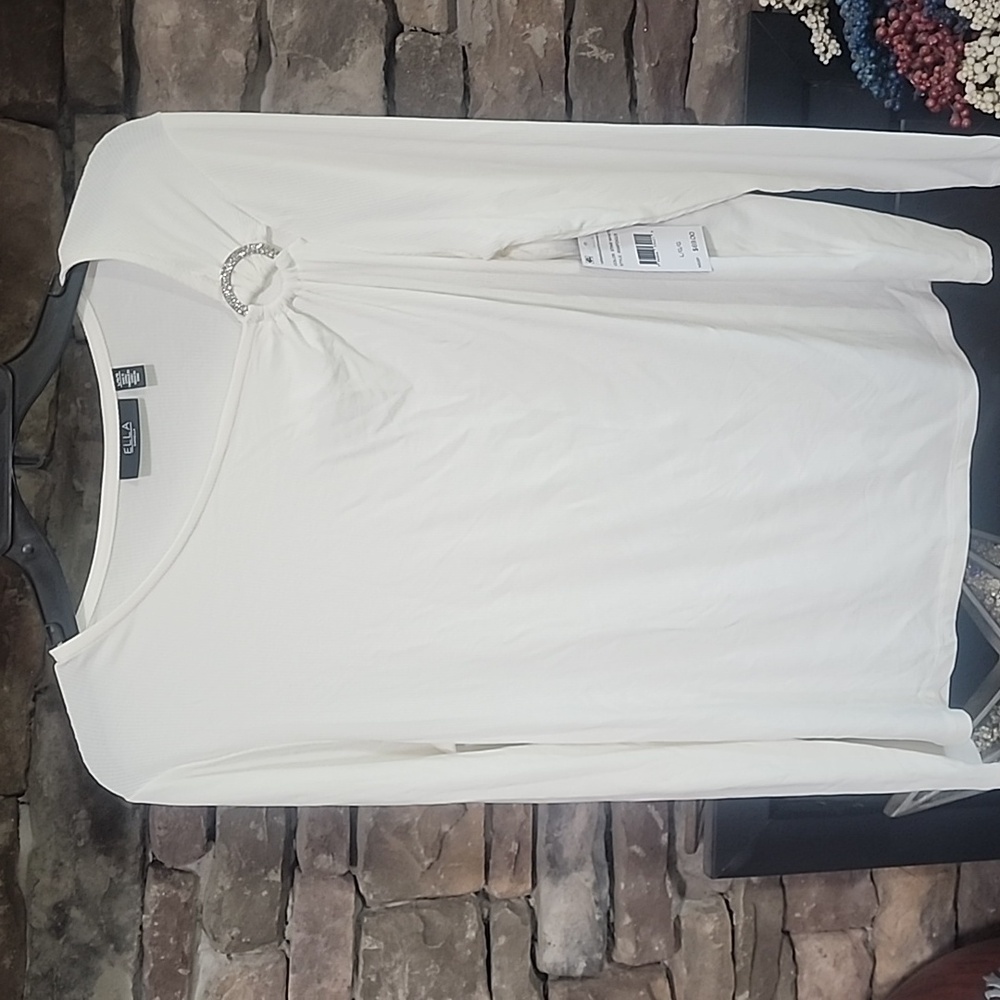 Ella Rafaella Ribbed Top sz L - Picture 1 of 8